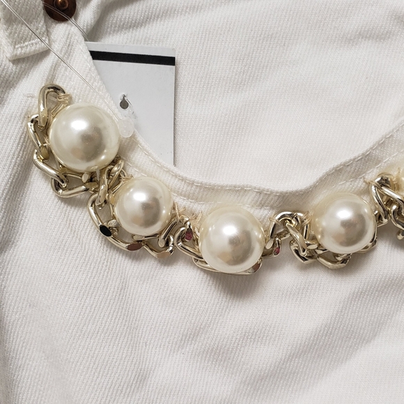 Revolve Forte dei marmi couture Milano white with pearls size 29 - Picture 5 of 8